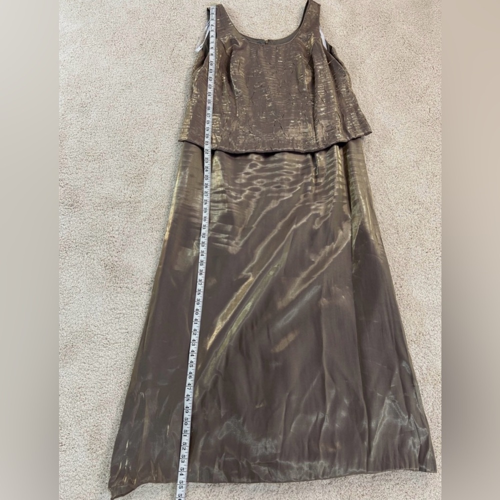 David's Bridal Dress and Jacket Mother of the Bride Groom Dress Bown Bronze - Picture 10 of 14